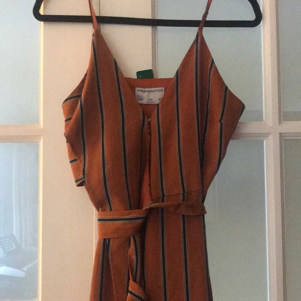 Striped Wrap MIDI Dress